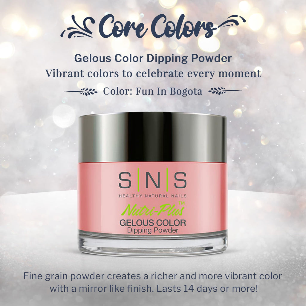 SNS Nail Dip Powder - Fun In Bogota (Purple/Mauve, Cream) | 14-Day Wear, Low Odor, No UV Lamp - 1oz
