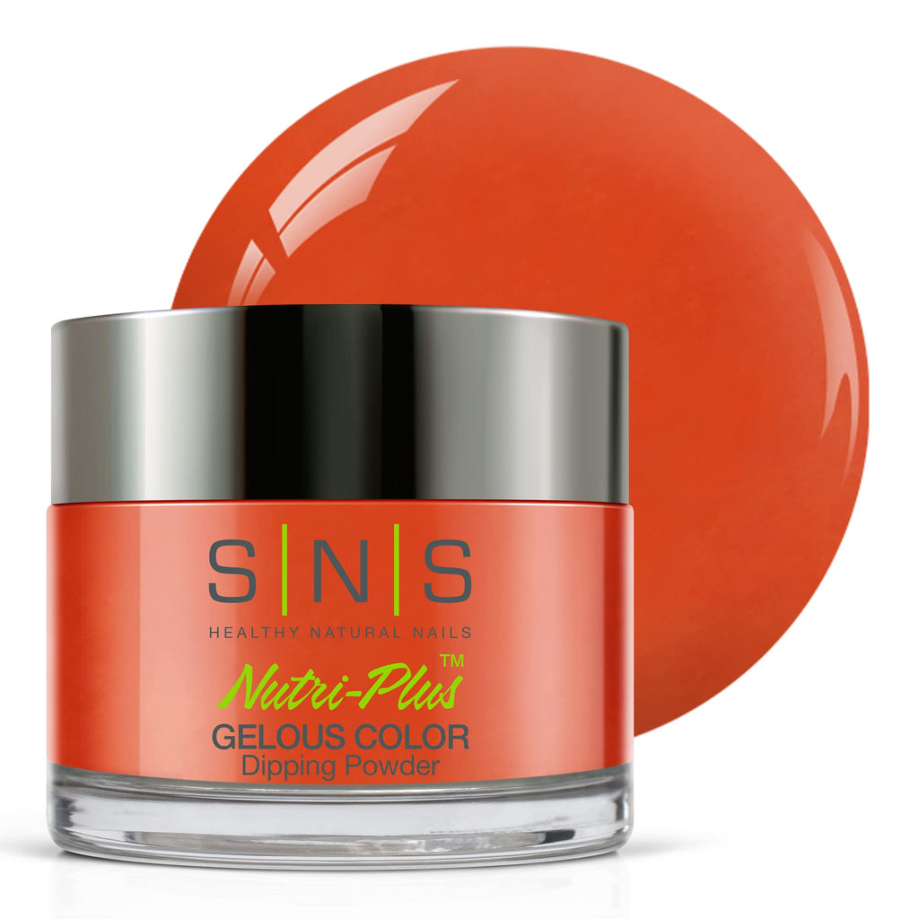 SNS Nail Dip Powder Double Rose (Orange) – Long-Lasting Color, Odor-Free, No UV Lamp | 1oz