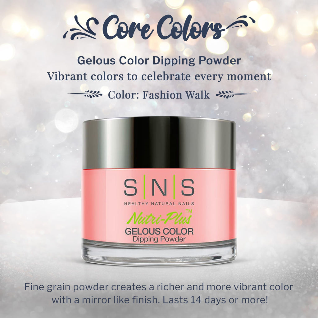 SNS Nail Dip Powder Fashion Walk – 1oz, 14-Day Wear, Low Odor, No UV Lamp