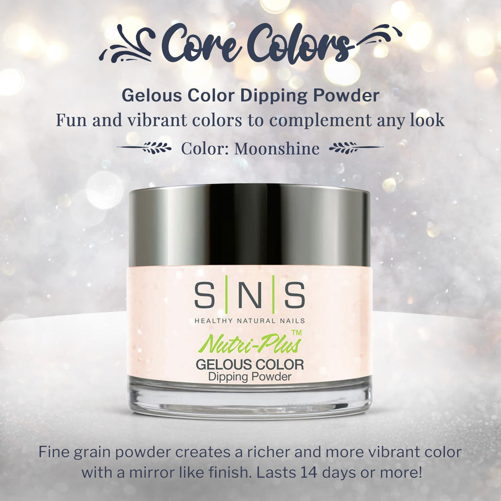 SNS Nail Dip Powder Moonshine – Long-Lasting, Low-Odor Color (No UV) 1.5oz