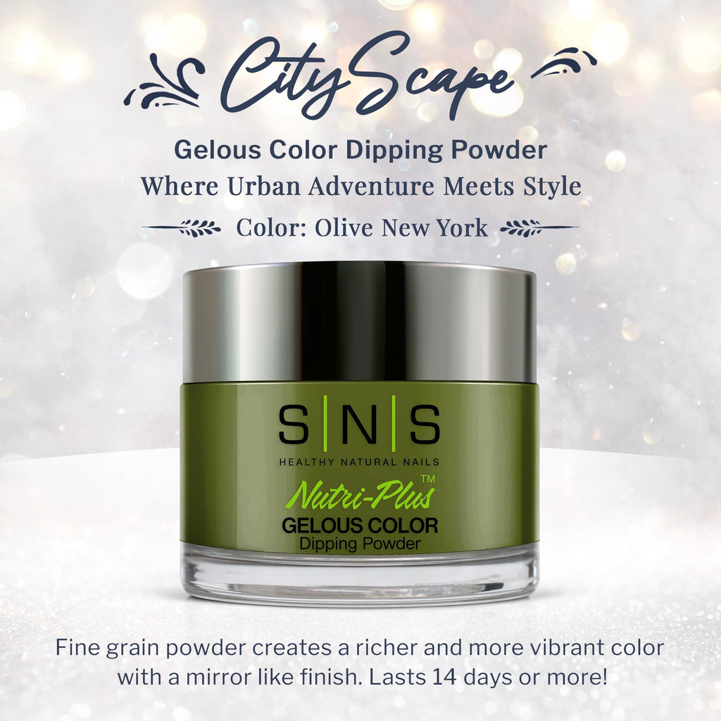 SNS Nail Dip Powder Olive New York – Long-Lasting Color, Low Odor, No UV Lamp (1.5 oz)