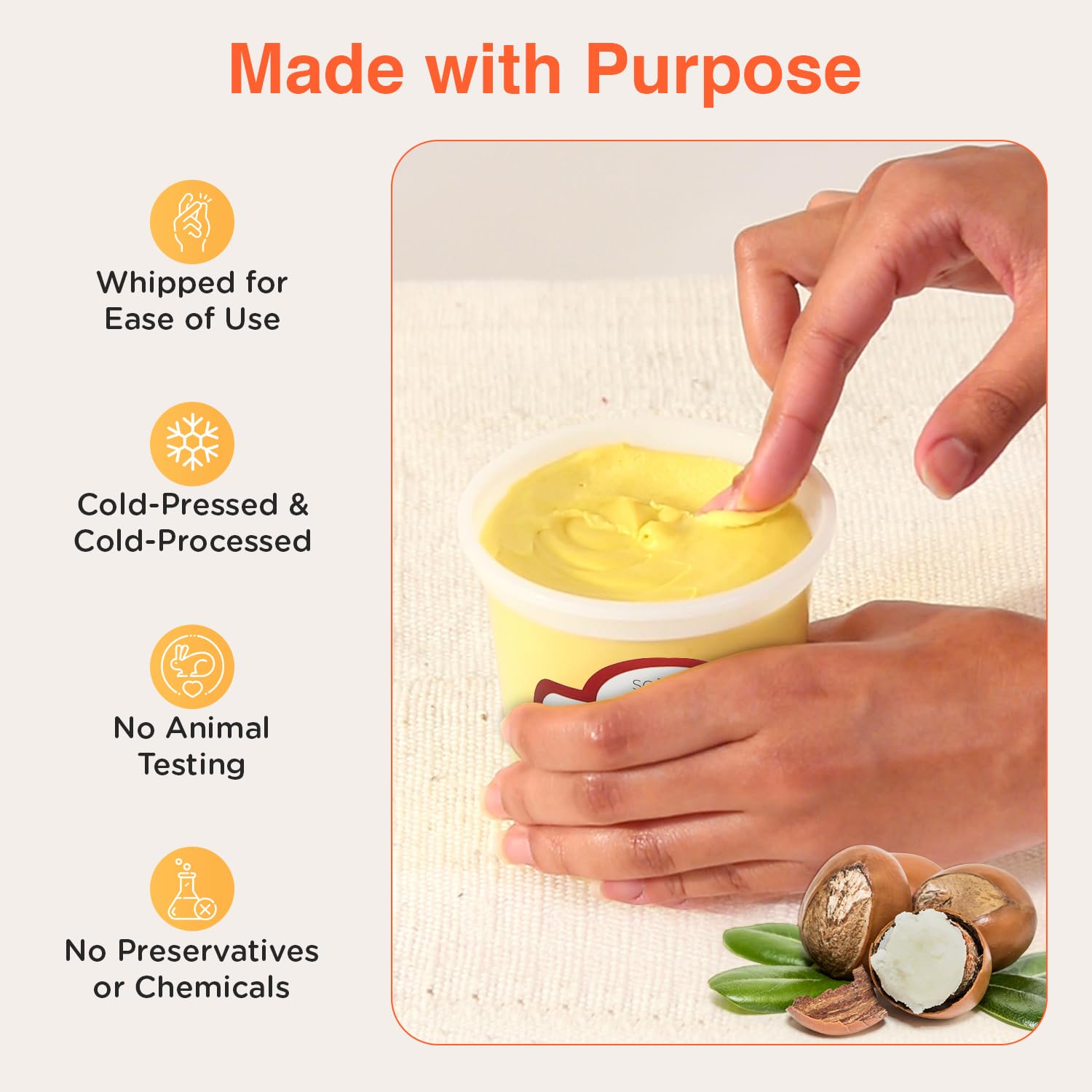 SoShea Whipped Shea Butter Unscented Ivory Original – 11.5oz, Cold-Pressed, Vegan, Paraben-Free