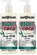 Soap & Glory Magnifi-Coco Body Lotion – Coconut Moisturizer with Shea Butter & Rose Canina Oils (500ml, Pack of 2)