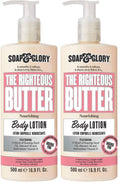 Soap & Glory Original Pink The Righteous Butter – Vegan Body Lotion, Rose & Bergamot Scent, 500ml Pack of 2