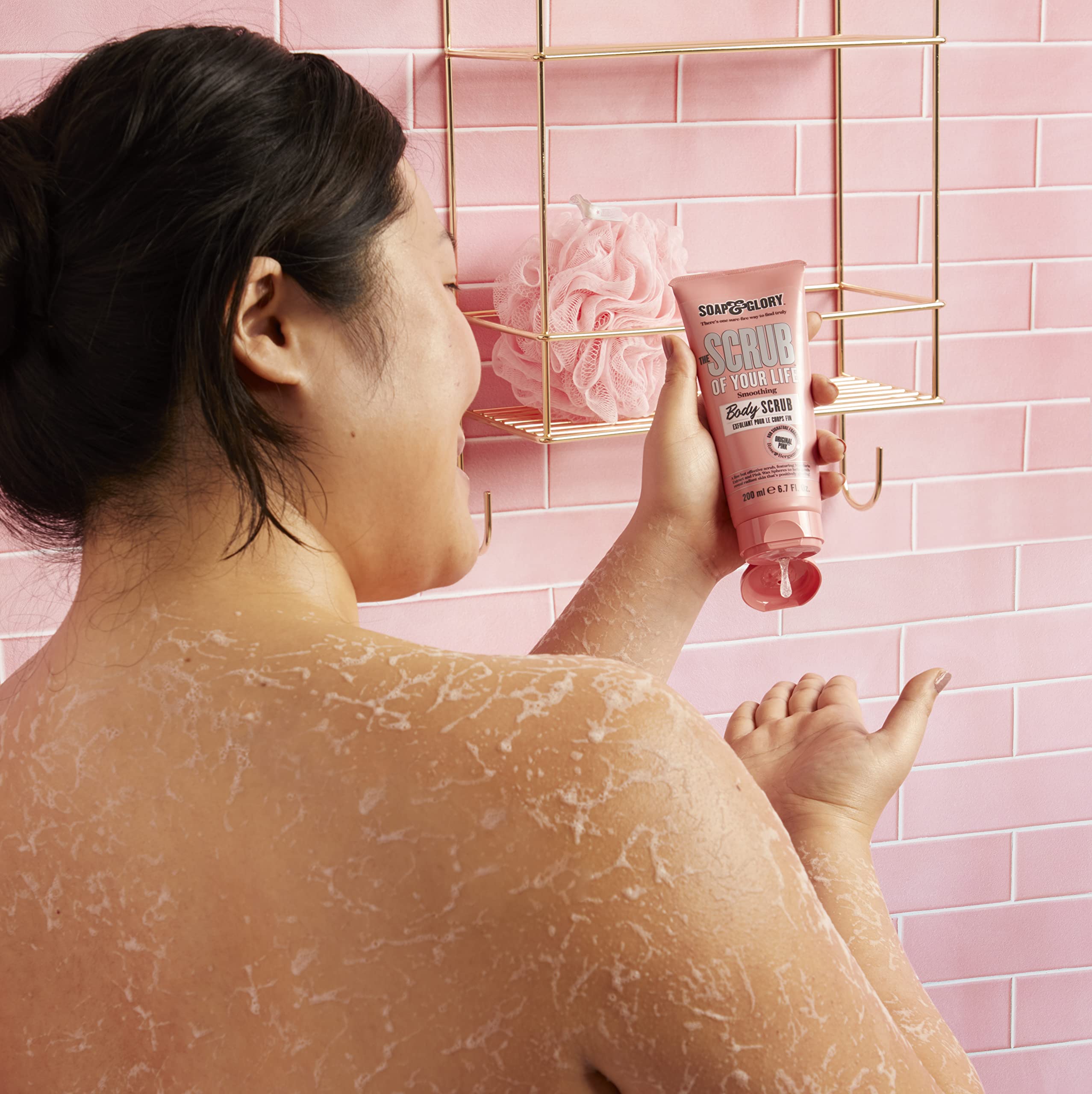 Soap & Glory Original Pink The Scrub Of Your Life Exfoliating Body Scrub – Vegan, Rose & Bergamot, 200ml x2