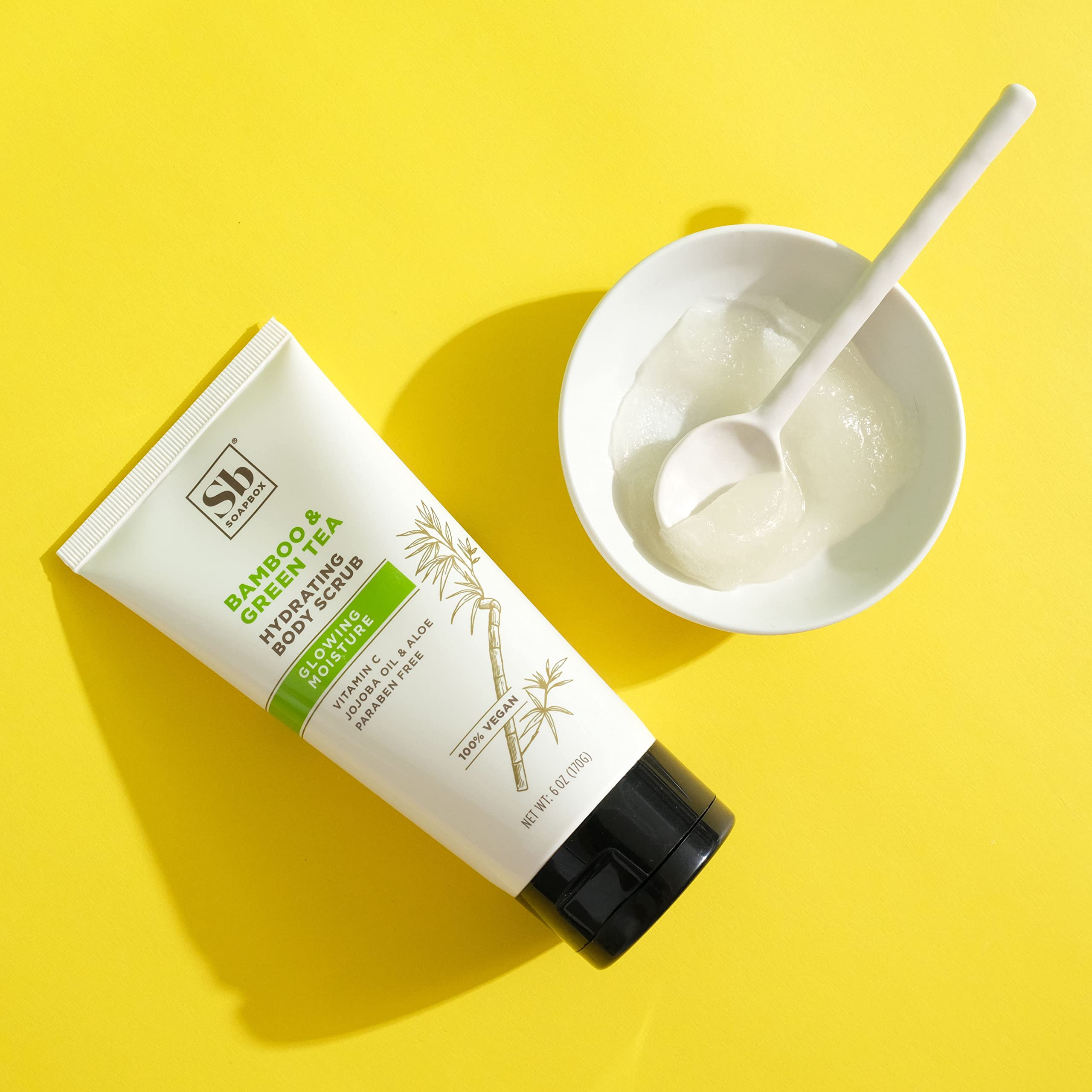 Soapbox Gentle Exfoliating Body Scrub – Bamboo & Green Tea, 6oz