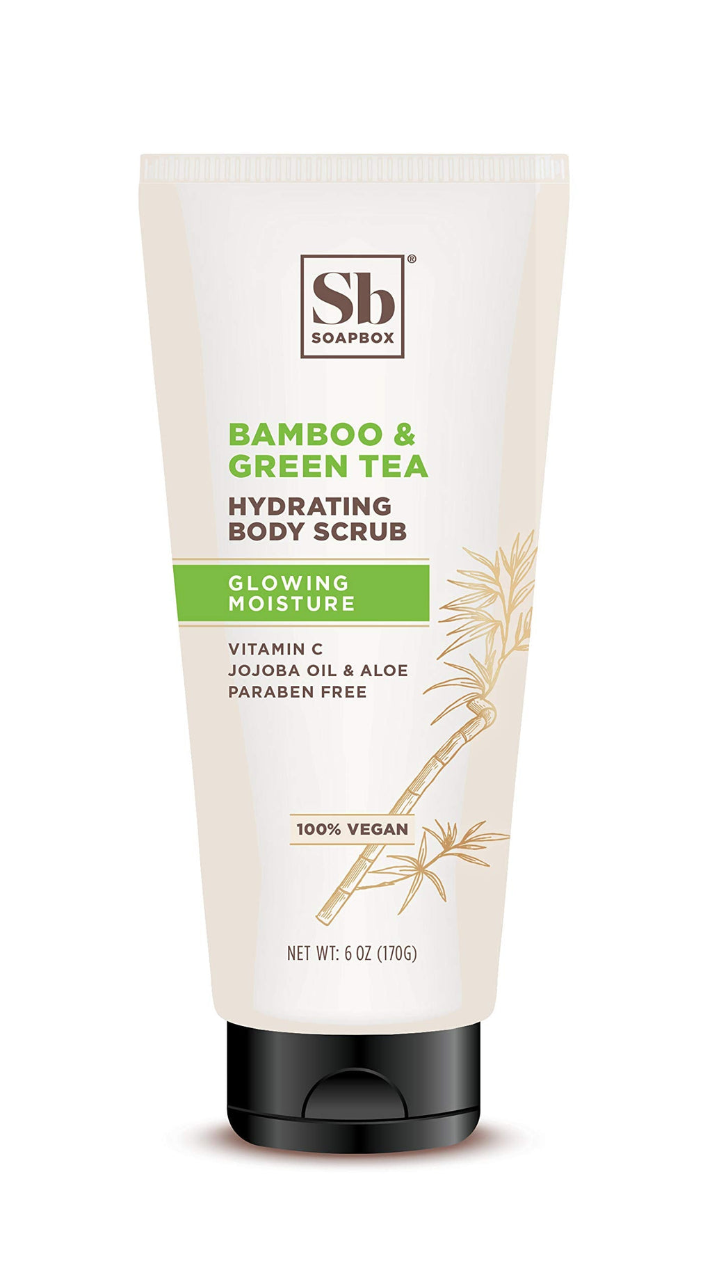 Soapbox Gentle Exfoliating Body Scrub – Bamboo & Green Tea, 6oz