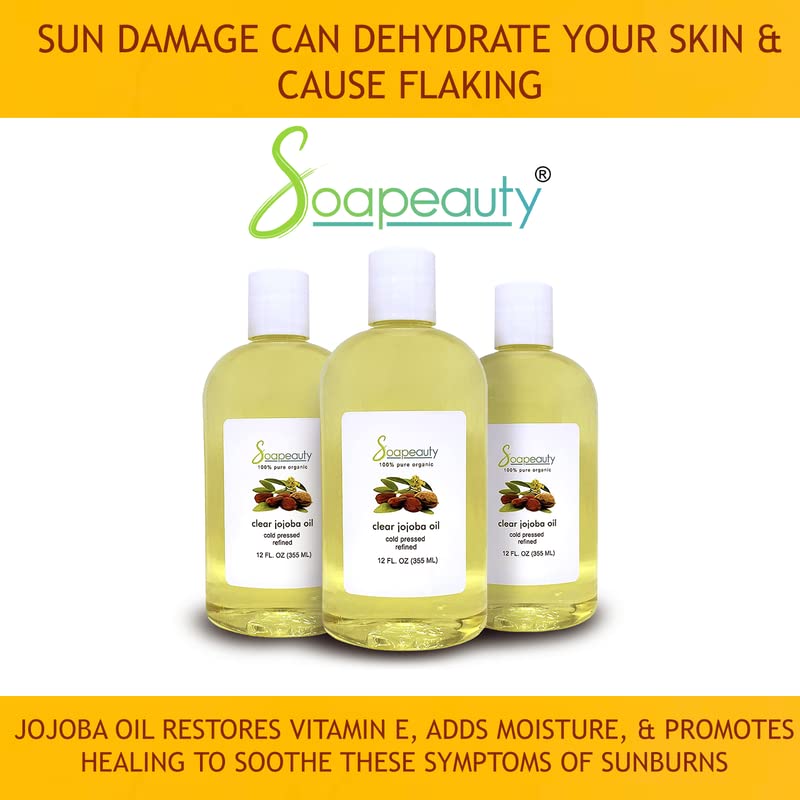 Soapeauty Clear Jojoba Oil – 100% Pure & Natural, Cold-Pressed, Hexane-Free | Multi-Purpose Moisturizing Oil (7 Pound)