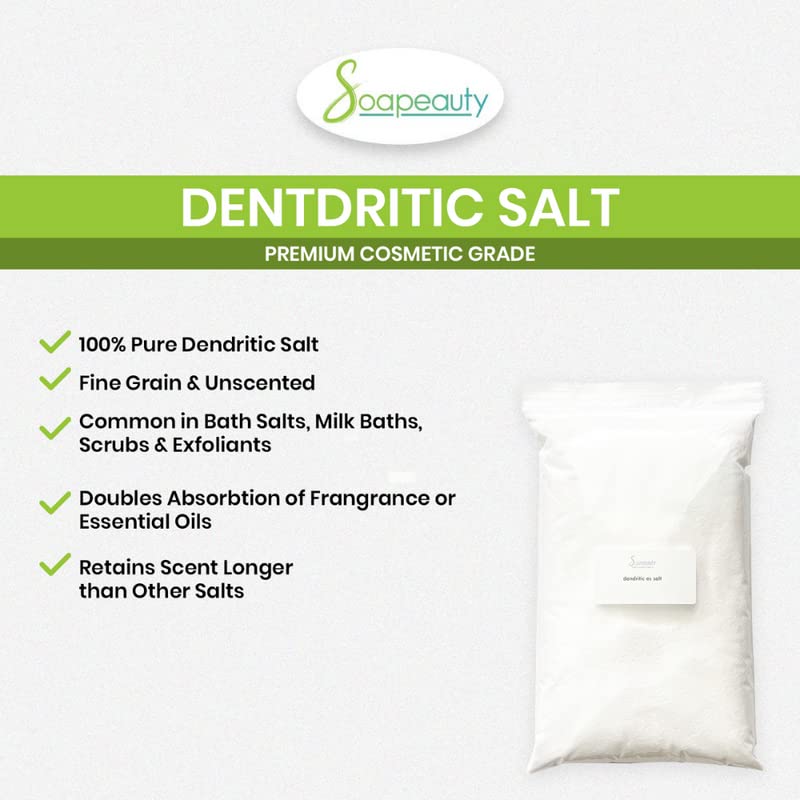 Soapeauty DENDRITIC Salt 5 lbs – Bath Salt, Milk Bath, Exfoliant | Premium Fine Grain for Body Relaxation (Pack of 2)