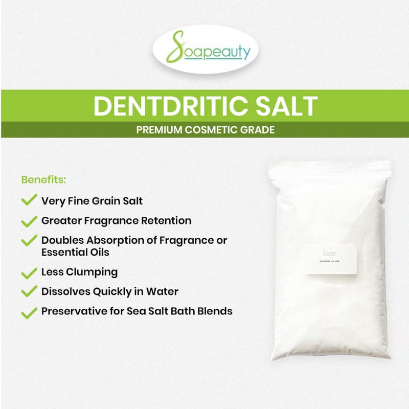 Soapeauty DENDRITIC Salt 5 lbs – Bath Salt, Milk Bath, Exfoliant | Premium Fine Grain for Body Relaxation (Pack of 2)
