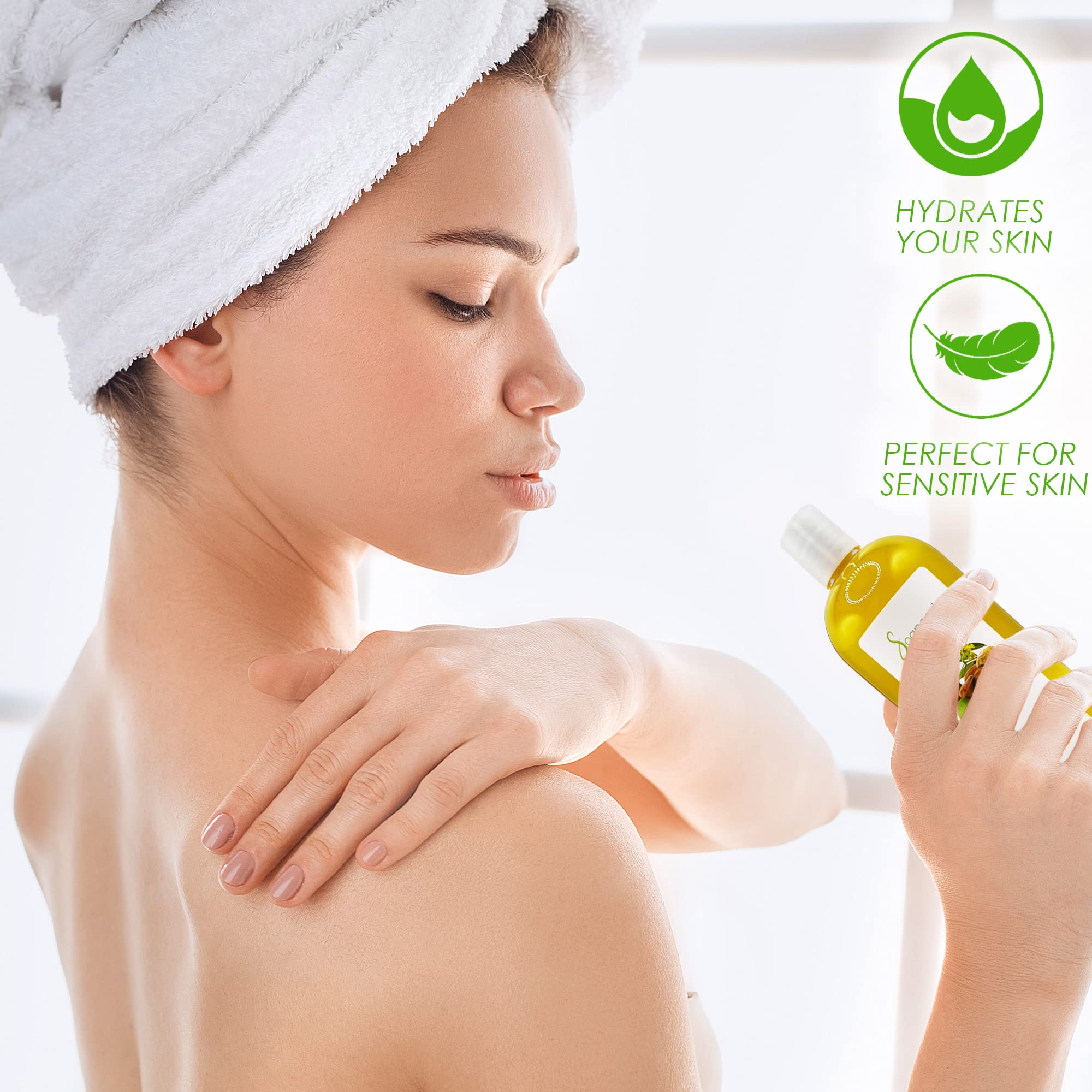 Soapeauty Golden Jojoba Oil - 32 oz | 100% Pure & Natural, Unrefined Cold-Pressed, Hexane-Free Moisturizing Oil for Skin, Hair & Nails