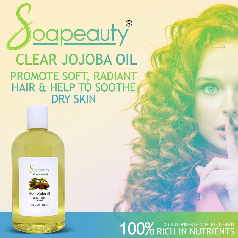 Soapeauty Clear Jojoba Oil – 100% Pure & Natural, Cold-Pressed, Hexane-Free | Multi-Purpose Moisturizing Oil (7 Pound)