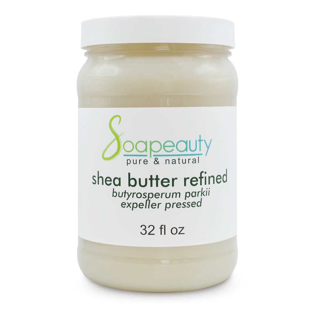 Soapeauty 100% Pure Refined Shea Butter – Odorless, Expeller-Pressed, 32 oz