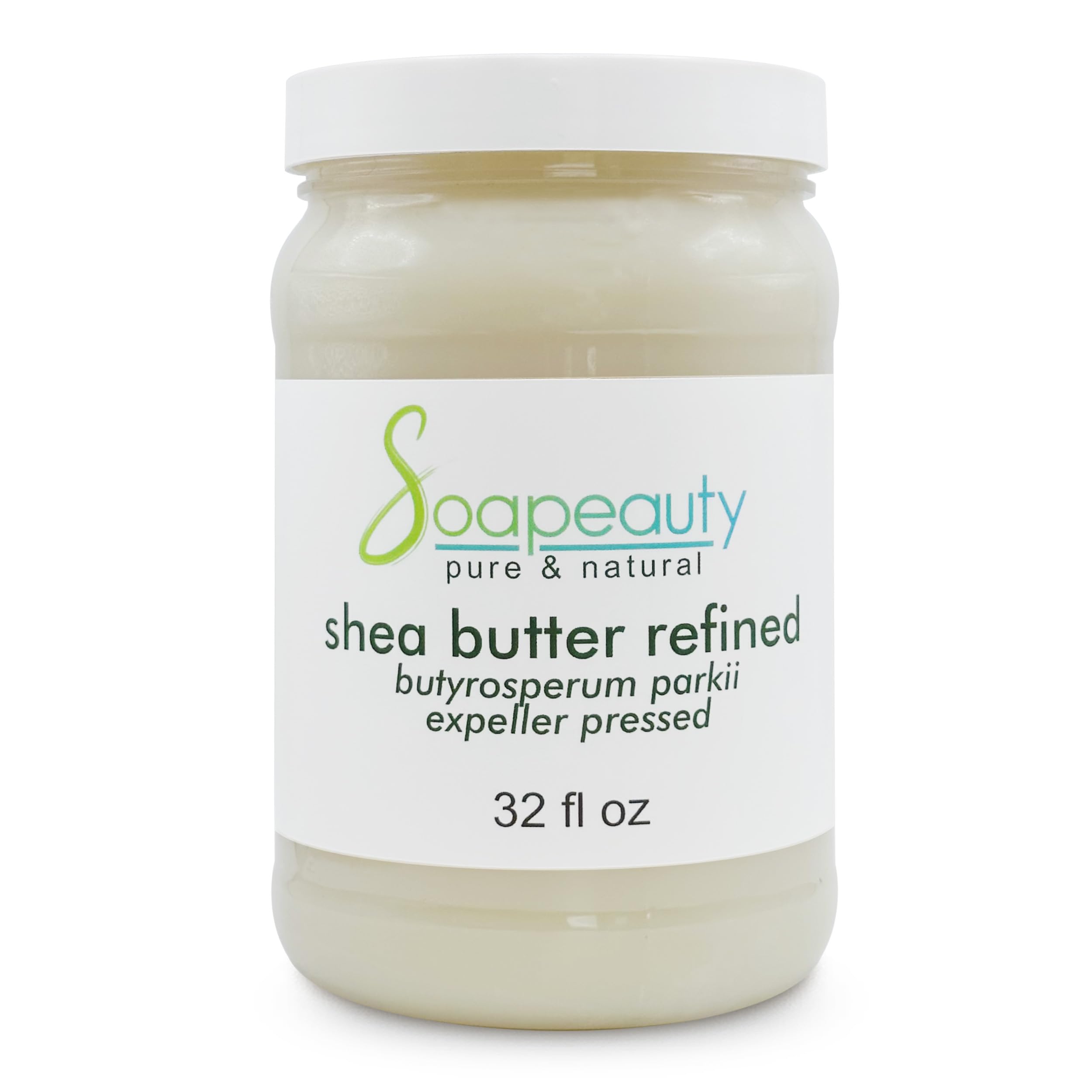 Soapeauty 100% Pure Refined Shea Butter – Odorless, Expeller-Pressed, 32 oz