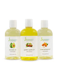 Soapeauty Sweet Almond Oil, Golden Jojoba Oil & Avocado Oil — Pack of 3, Cold-Pressed, 8 fl oz Each
