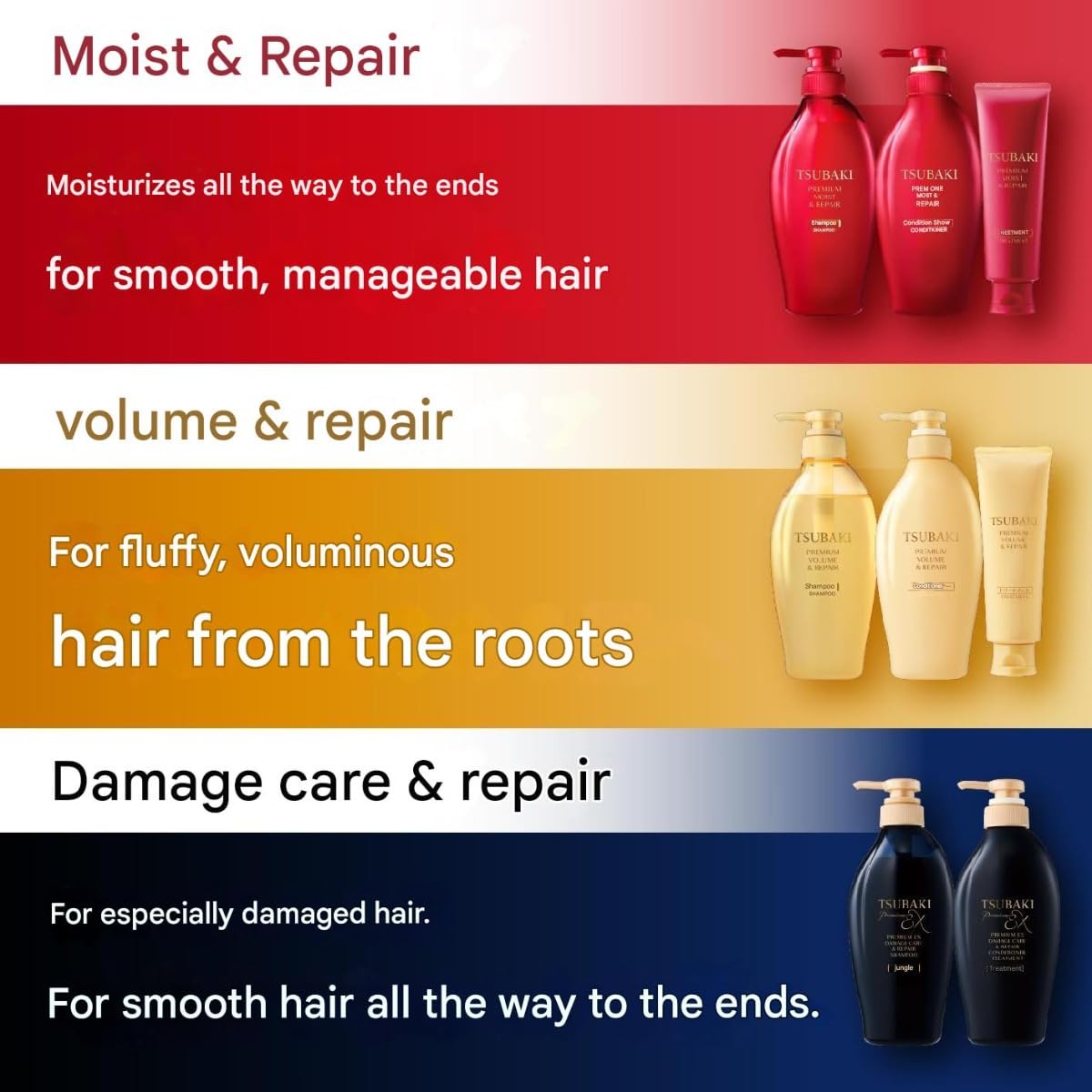 SOFIA BY ODE Hair Silky Serum Bundle with Tsubaki Moist Shampoo & Conditioner 10ml + 450ml + 450g