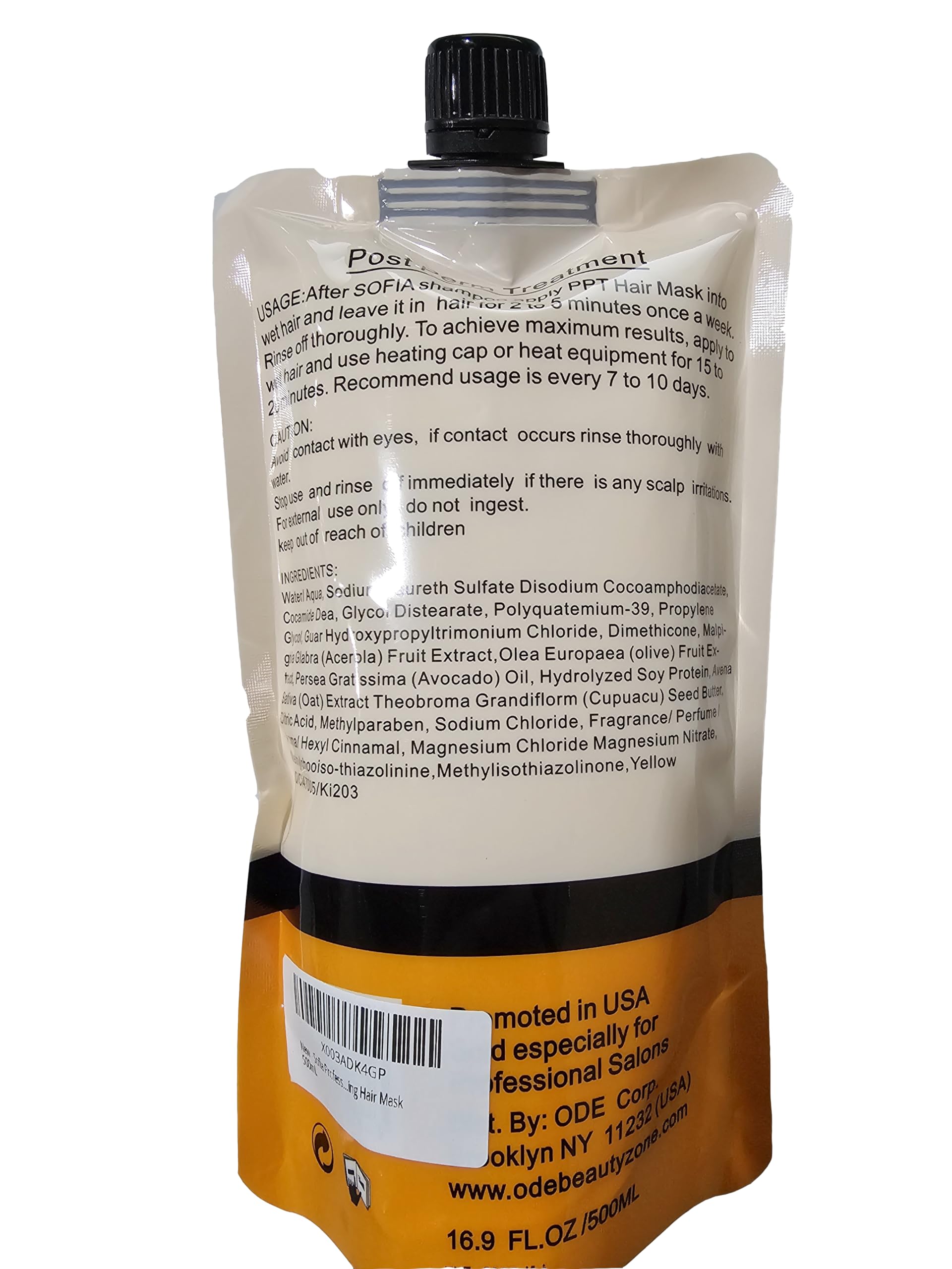 Sofia Professional PPT Post Perm Hydrating Hair Mask – 16.9 oz | Sofia by Ode