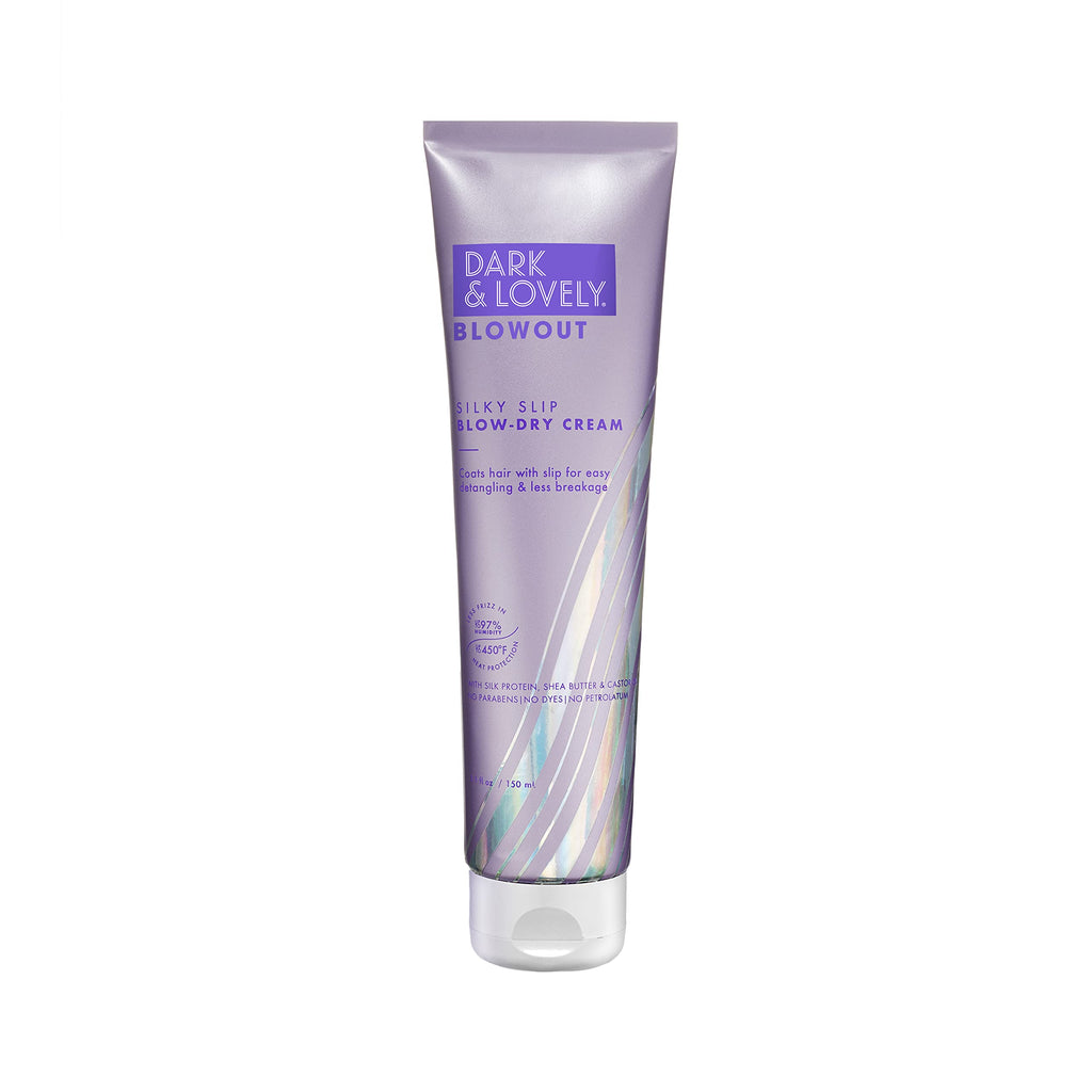 SoftSheen Dark&Lovely Silky Slip Blow Dry Cream – Heat Protectant & Detangler, 5 oz