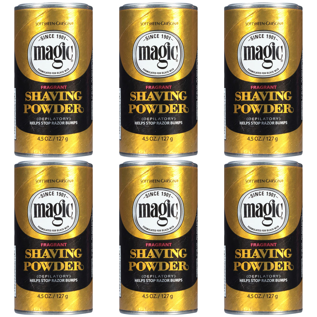 SoftSheen Magic Razorless Shaving Powder for Men – 6 Pack, 27 oz