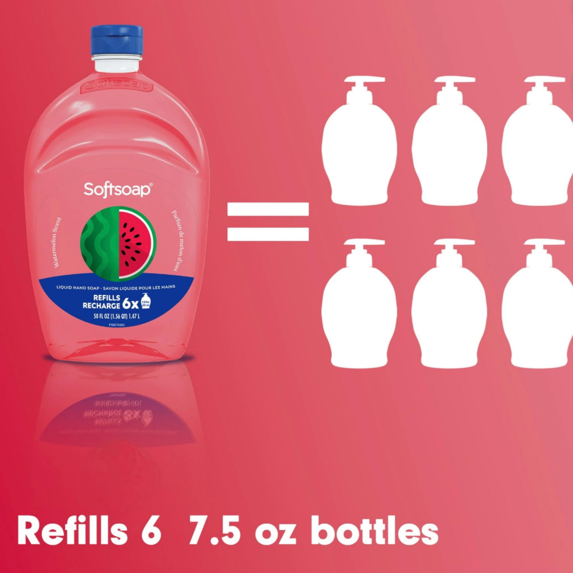Softsoap Limited Edition Watermelon Refill Bottles – 100 FL OZ Total (2x50)