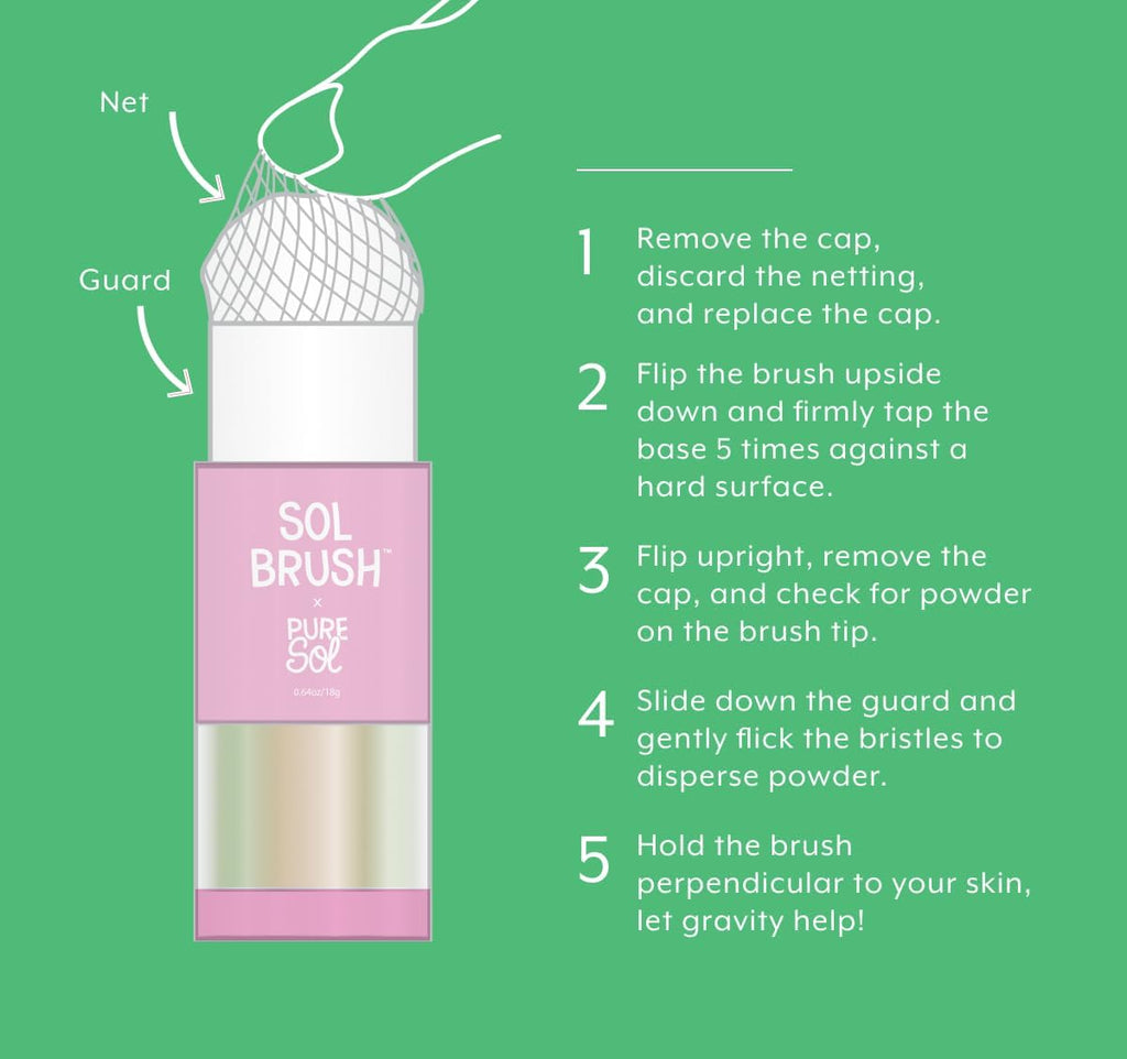 Sol Brush Minis SPF 50 Mineral Sunscreen with Brush-On Applicator