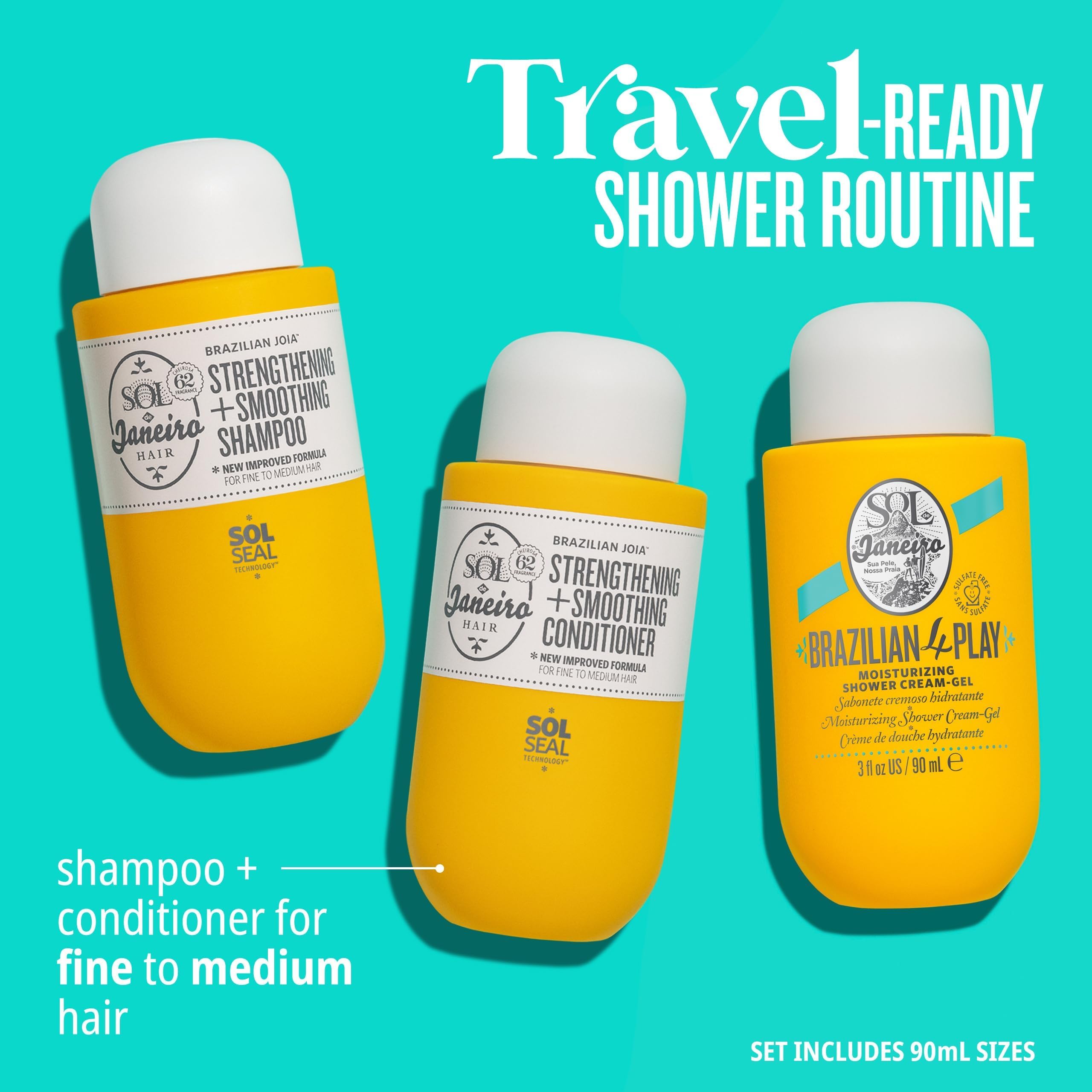 Sol de Janeiro Ultimate Shower Bundle – Travel Size Gel + Joia Hair Repair Duo | Amazon Exclusive