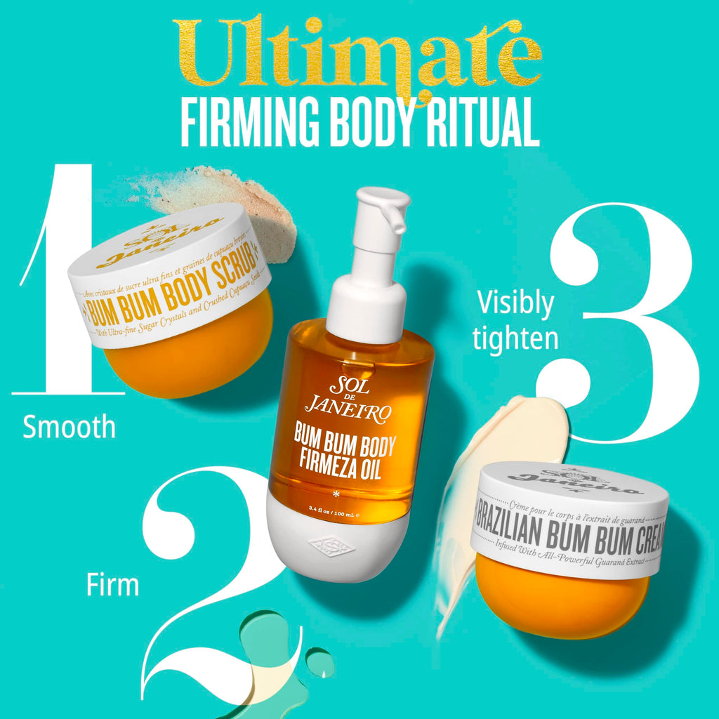Sol de Janeiro Bum Bum Bundle: Cream, Scrub & Oil – Ultimate Firming Ritual (Amazon Exclusive)