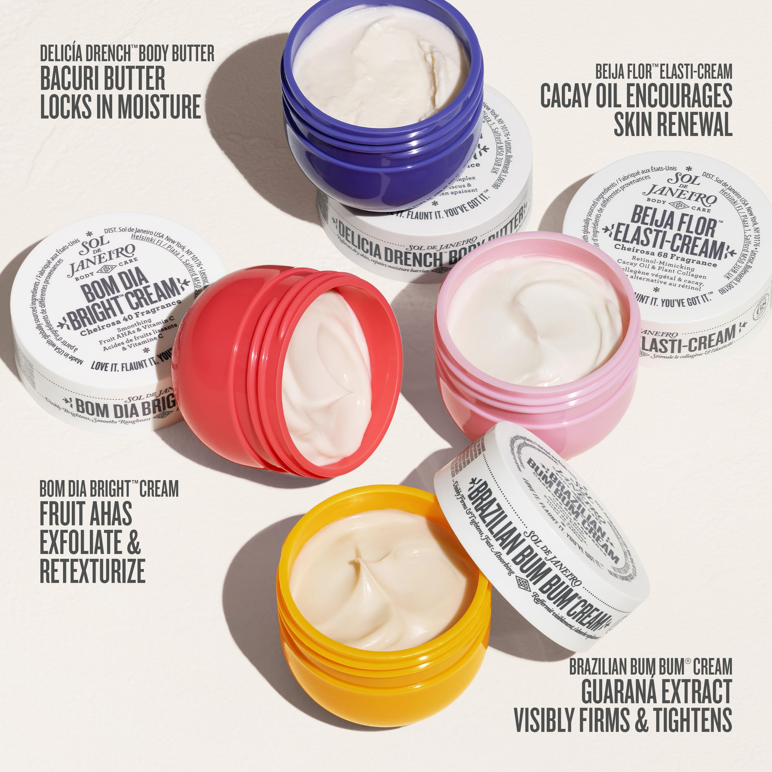 Sol de Janeiro Body Boldly Cream Discovery Set – 4x25mL Minis (Amazon Exclusive)