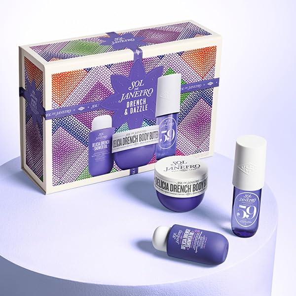 Sol de Janeiro Delícia Drench Vanilla Gift Set – Shower Oil, Body Butter & Cheirosa 59 Mist