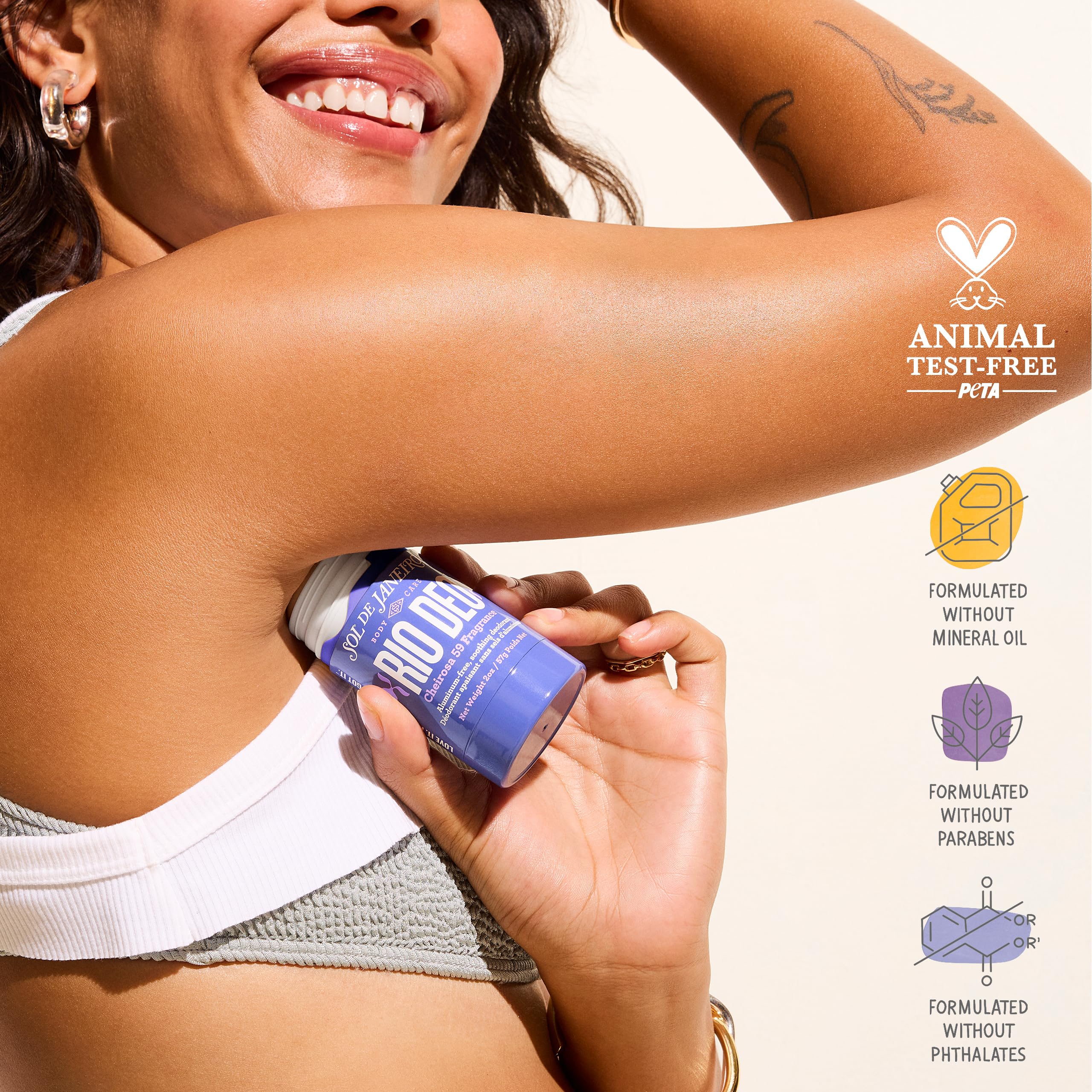 Sol de Janeiro Rio Deo Cheirosa 59 Deodorant Refill Cartridge – Aluminum-Free, Baking Soda-Free