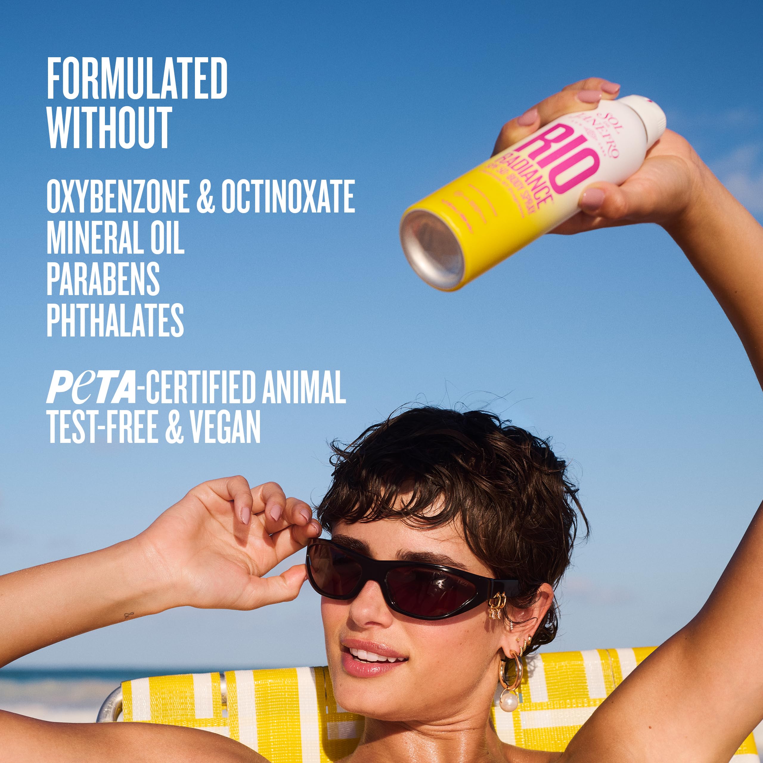Sol de Janeiro Rio Radiance SPF 50 Body Spray – Broad Spectrum UVA/UVB, Niacinamide & Antioxidants