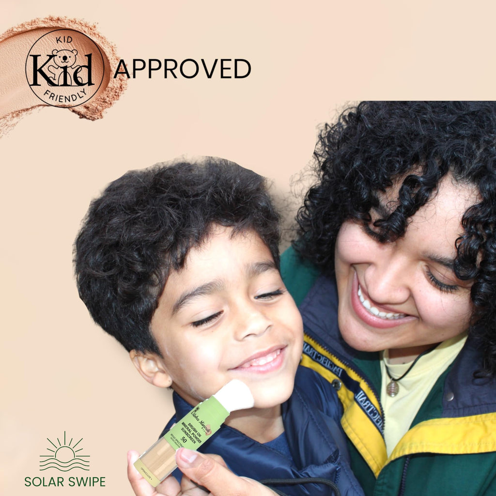 Solar Swipe Aloha Minerals Block — Brush-On SPF 50 Mineral Sunscreen for Face | Water-Resistant & Reef-Friendly