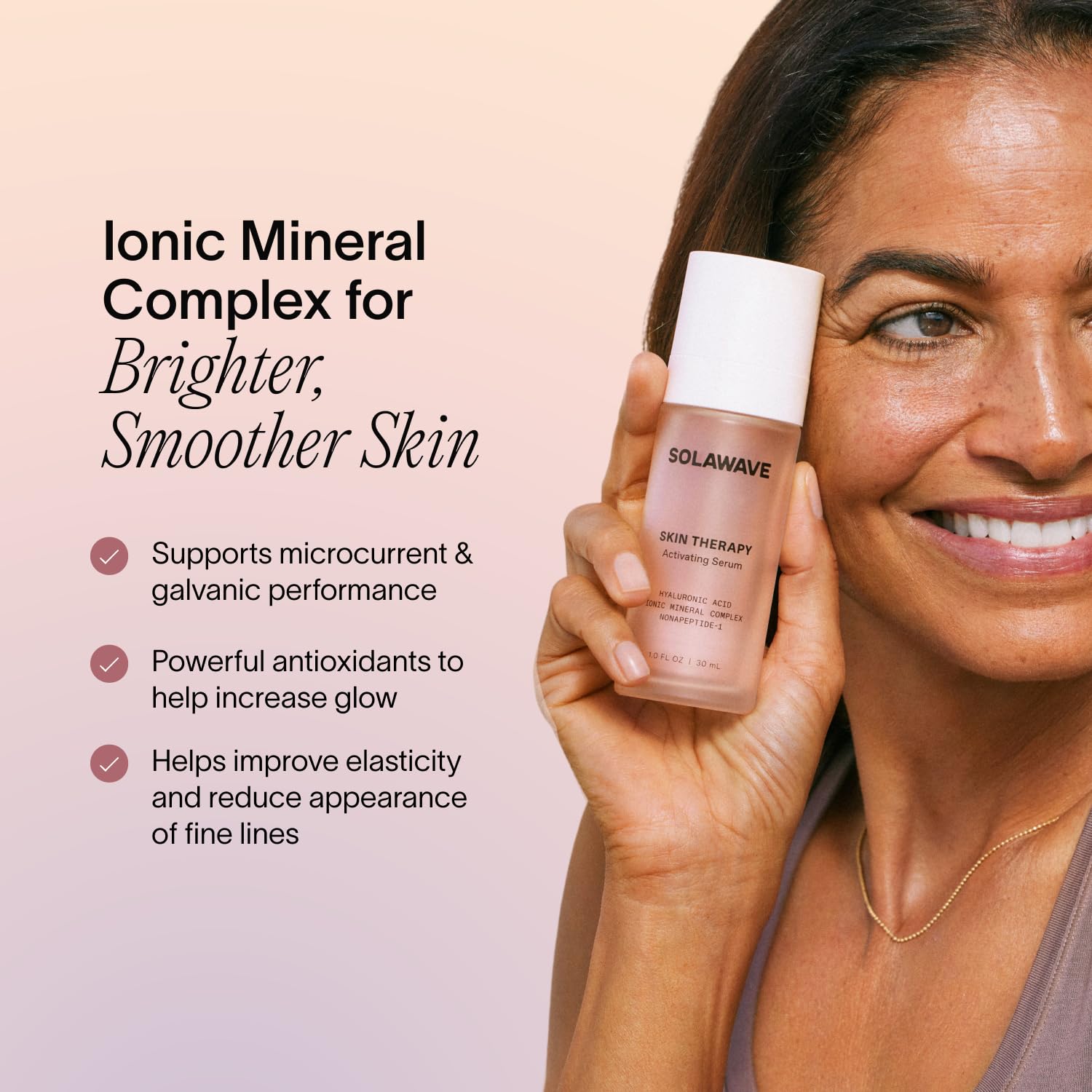 SolaWave Skin Therapy Activating Serum with 2-Pack Refills | Hydrating Red Light Therapy & Microcurrent Support