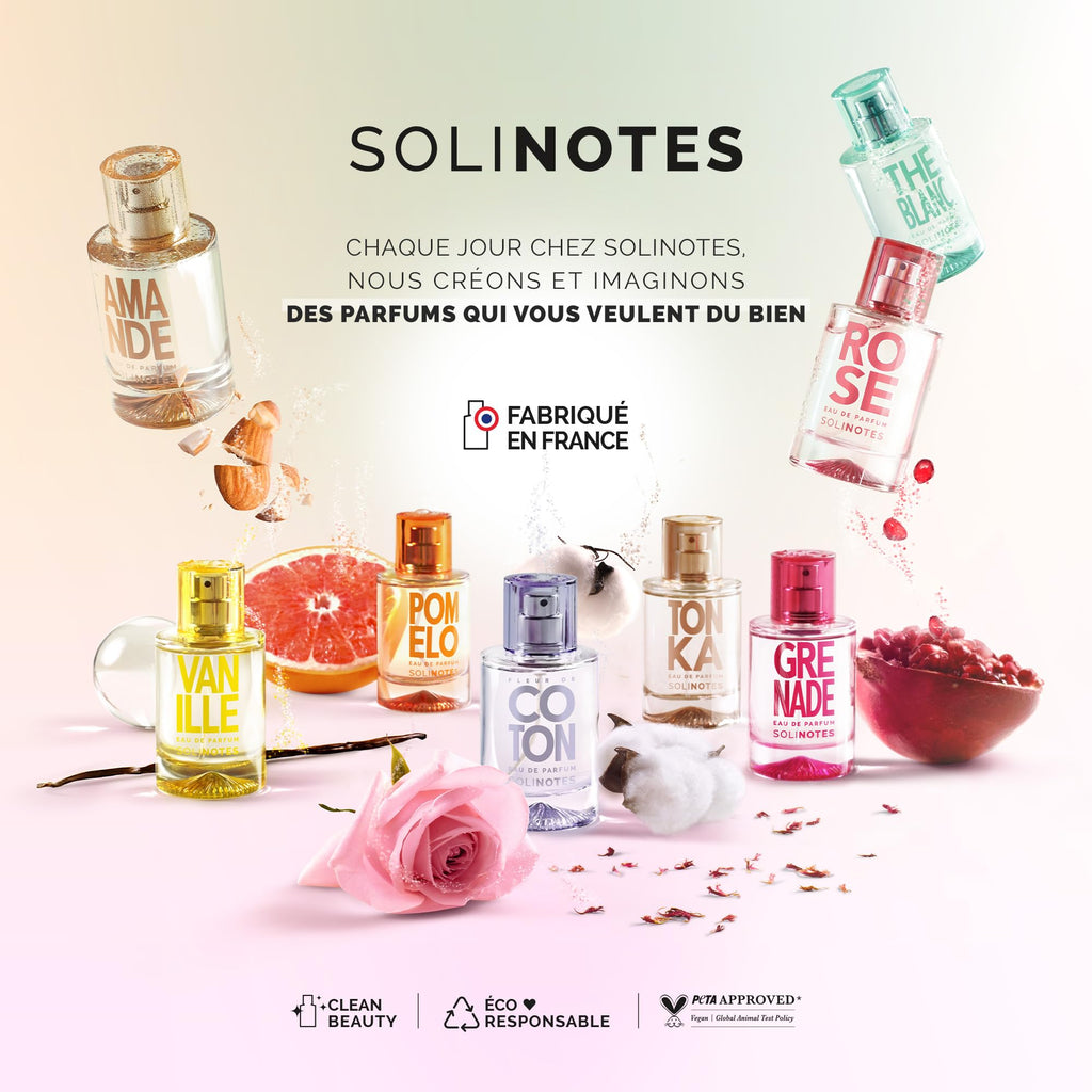 Solinotes Rose Perfume for Women – 1.7 Fl Oz / 50 ml – Clean, Vegan, Cruelty-Free, Made in France