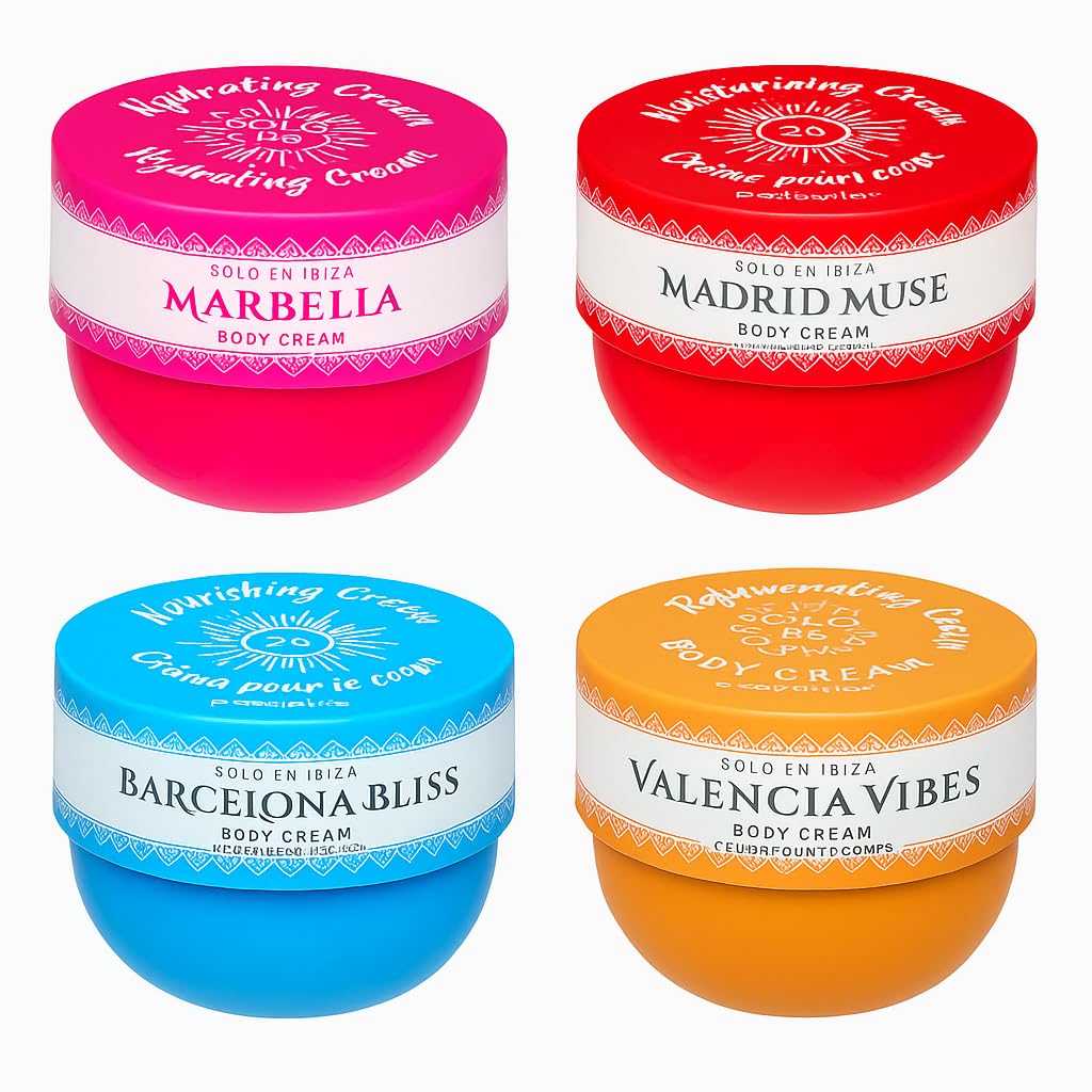 Solo en Ibiza Barcelona Bliss Body Cream, Blue – Deep Hydration & Non-Greasy Feel