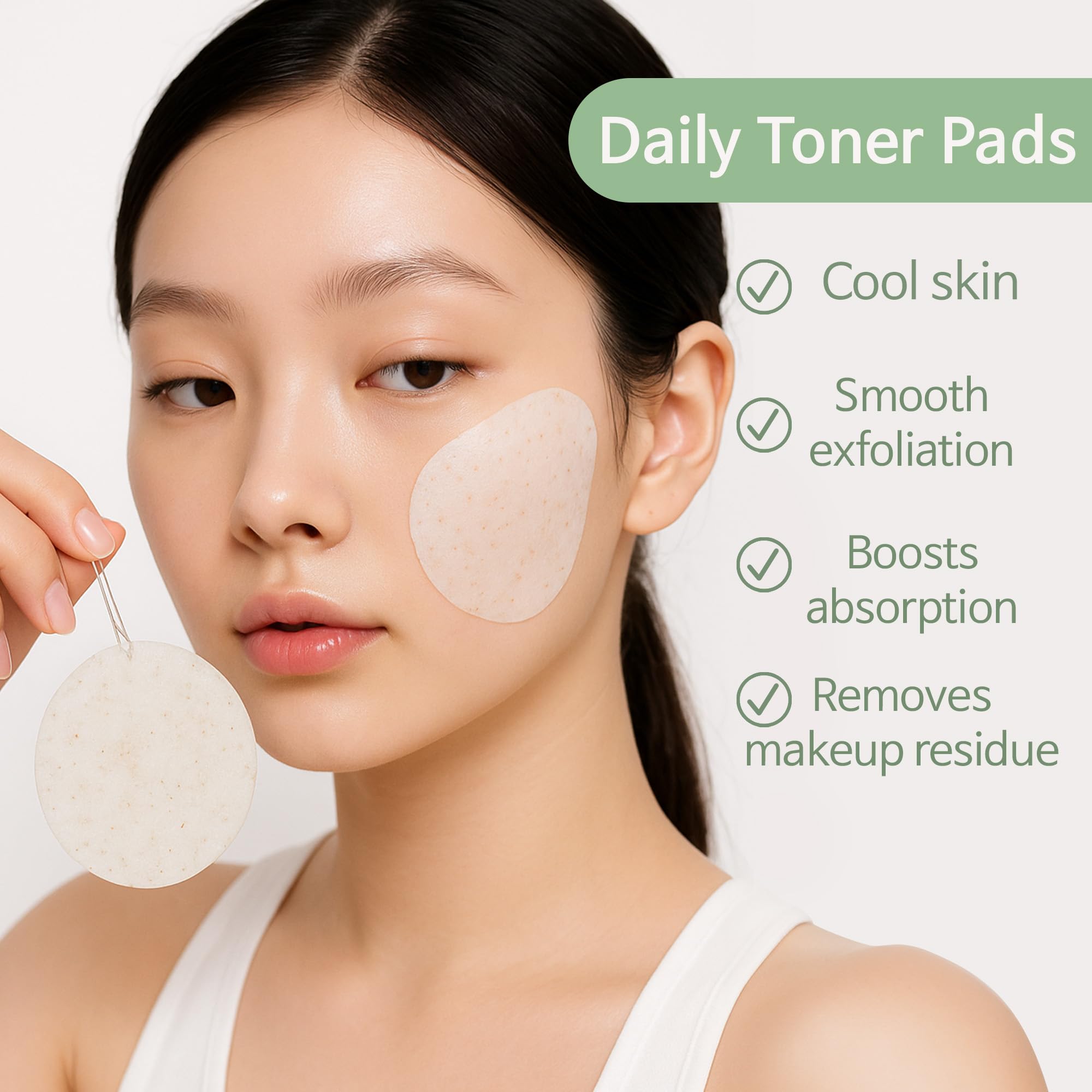 SoloVegan 4% PHA Toner Pads | Vegan Korean Skincare for Sensitive, Acne-Prone Skin - 60 ct