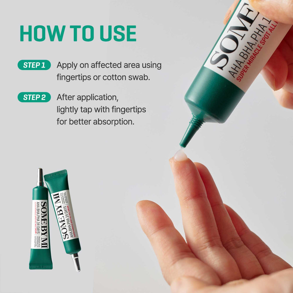 SOME BY MI AHA BHA PHA 14 Days Miracle Spot Cream – 1.01oz, 30ml with Hyaluronic Acid & Centella