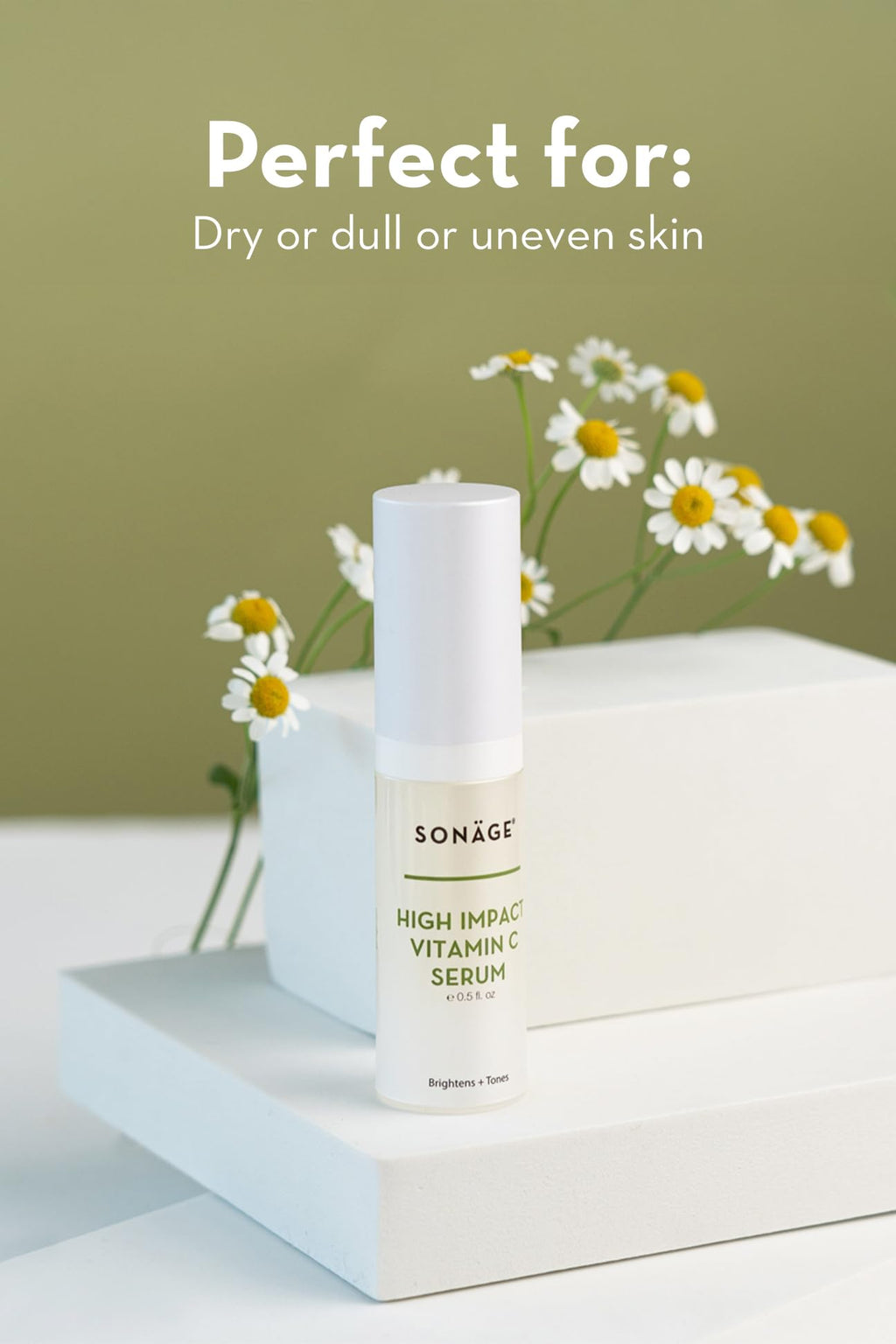 SONAGE High Impact Vitamin C Serum with Hyaluronic Acid – Hydrates & Fades Dark Spots (30 ml)