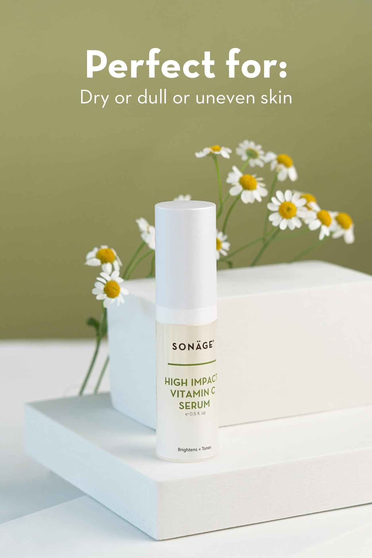 SONAGE High Impact Vitamin C Serum with Hyaluronic Acid – Hydrates & Fades Dark Spots (30 ml)
