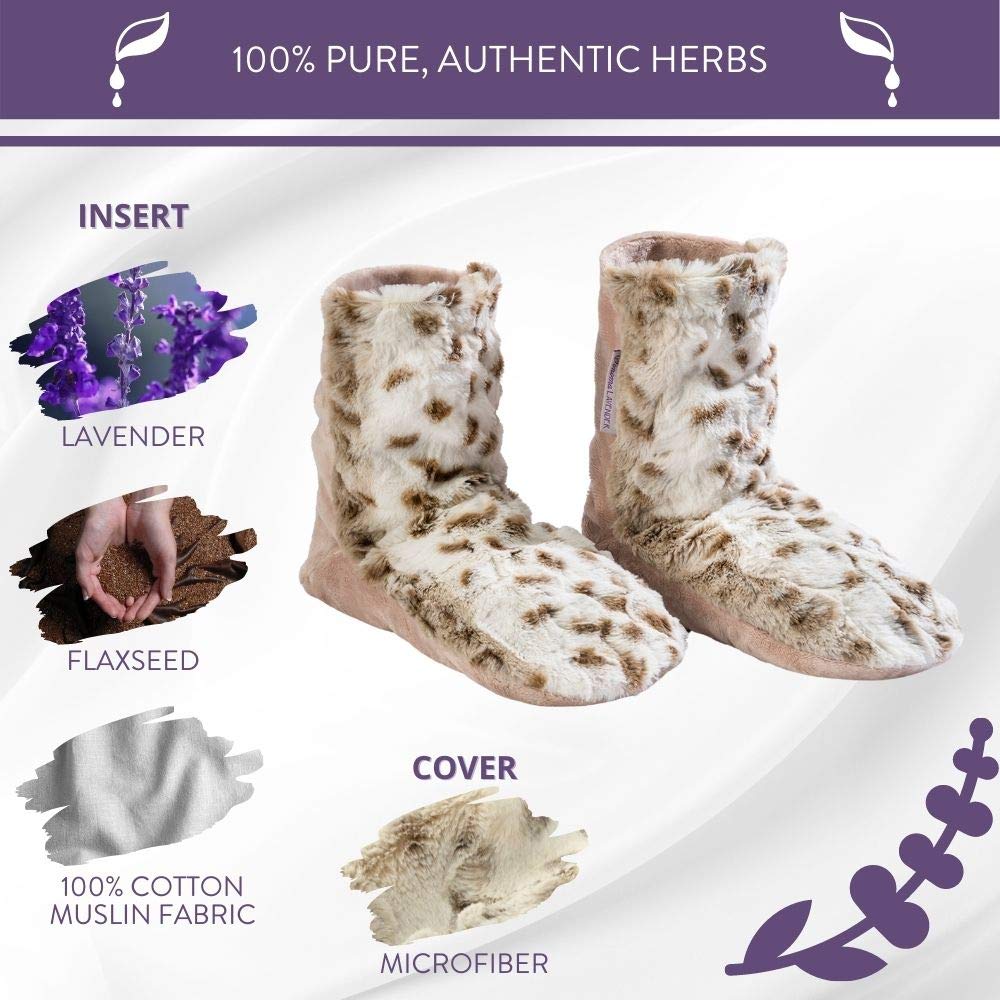 Sonoma Lavender Spa Booties – Microwavable Heated Slippers with Lavender Aromatherapy Arctic Circle