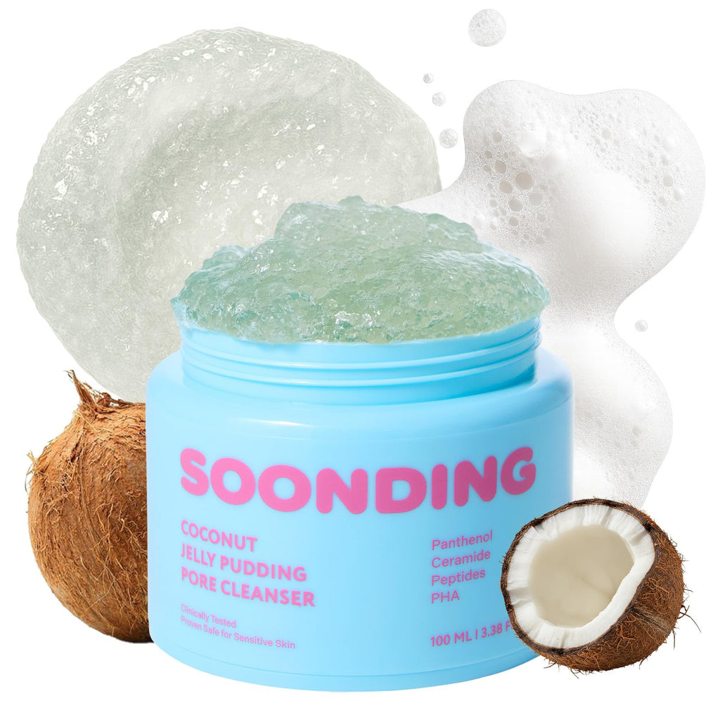 SOONDING Coconut Jelly Pudding Cleanser – Jelly-to-Foam Hydrating Face Wash (100ml)