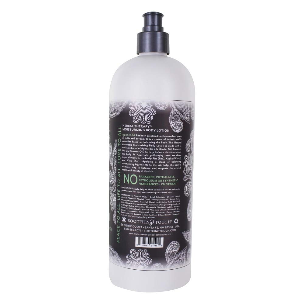 Soothing Touch Desert Sage Body Lotion 32 oz | Ayurvedic Hydration for Dry Skin