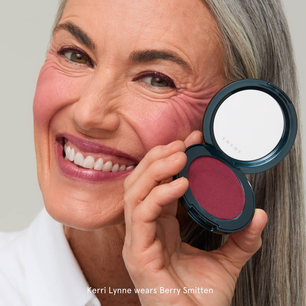 SOSHE Beauty - Blurring Pillow Blush Refill in Berry Smitten | Cream-to-Powder, Skin-Loving Formula