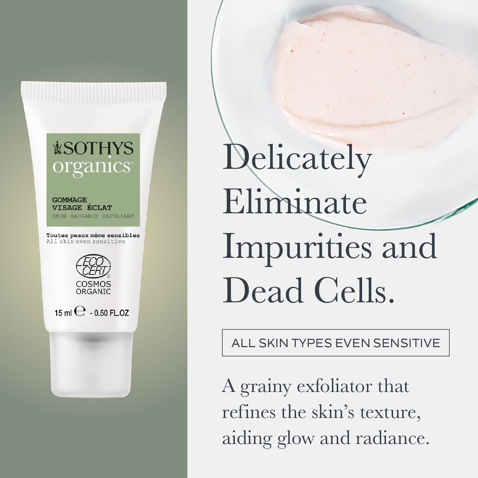 SOTHYS Skin Radiance Exfoliant | Gentle Organic Face Scrub for All Skin Types
