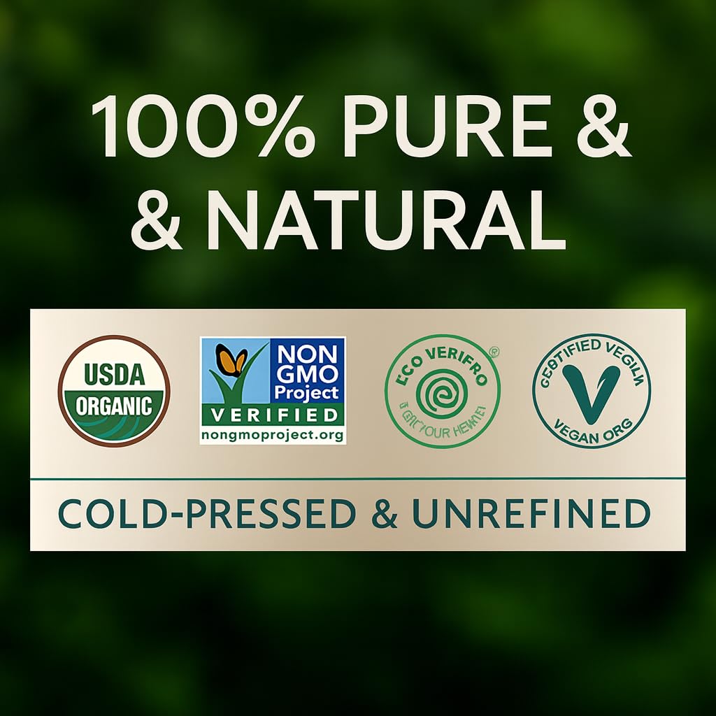 SOULSATION Organic Jojoba Oil (16oz) – Pure, Cold-Pressed, Non-GMO, Vegan