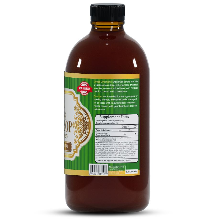 Organic Soursop Living Bitters  - Wellness Blend 500ml