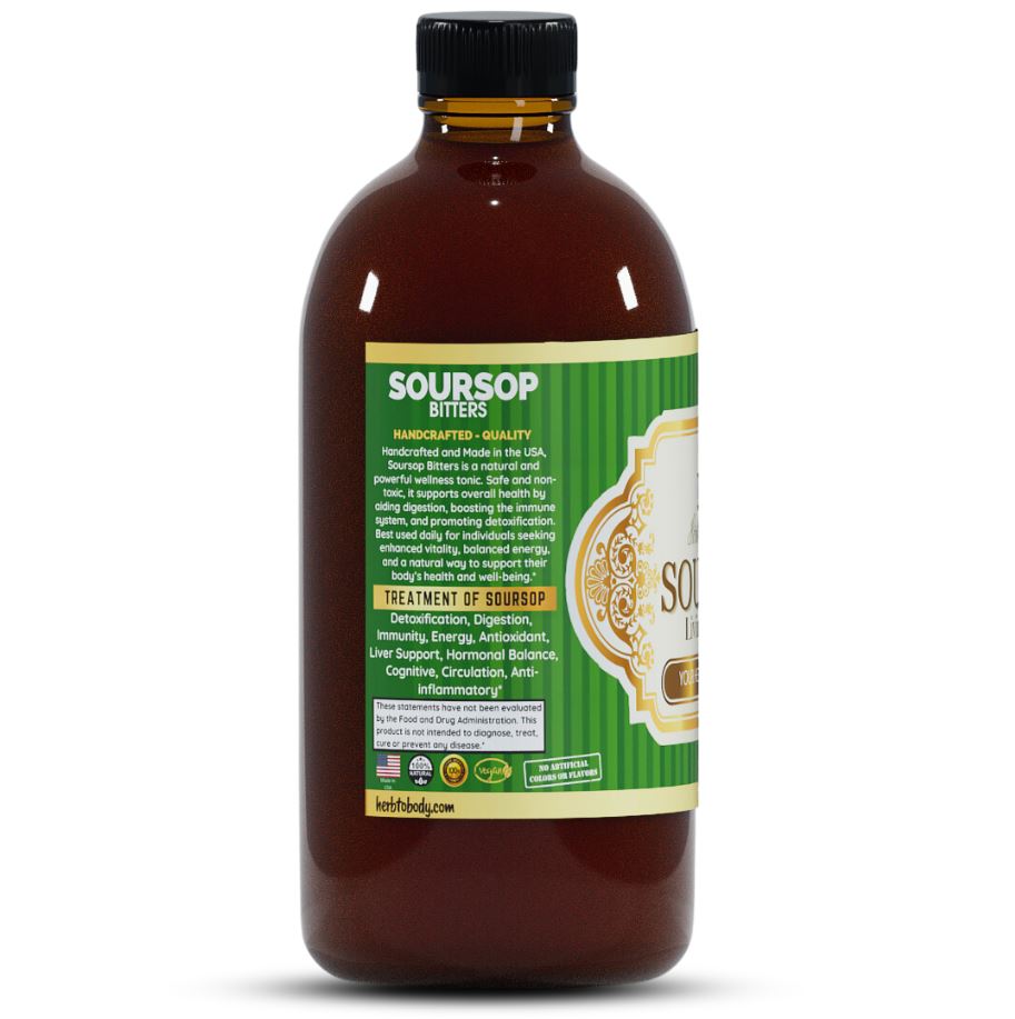 Organic Soursop Living Bitters  - Wellness Blend 500ml