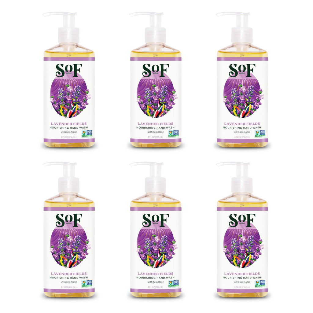 South Of France SoF Nourishing Hand Wash – Lavender Fields with Sea Algae, Coconut & Olive Oil | Vegan & Non-GMO