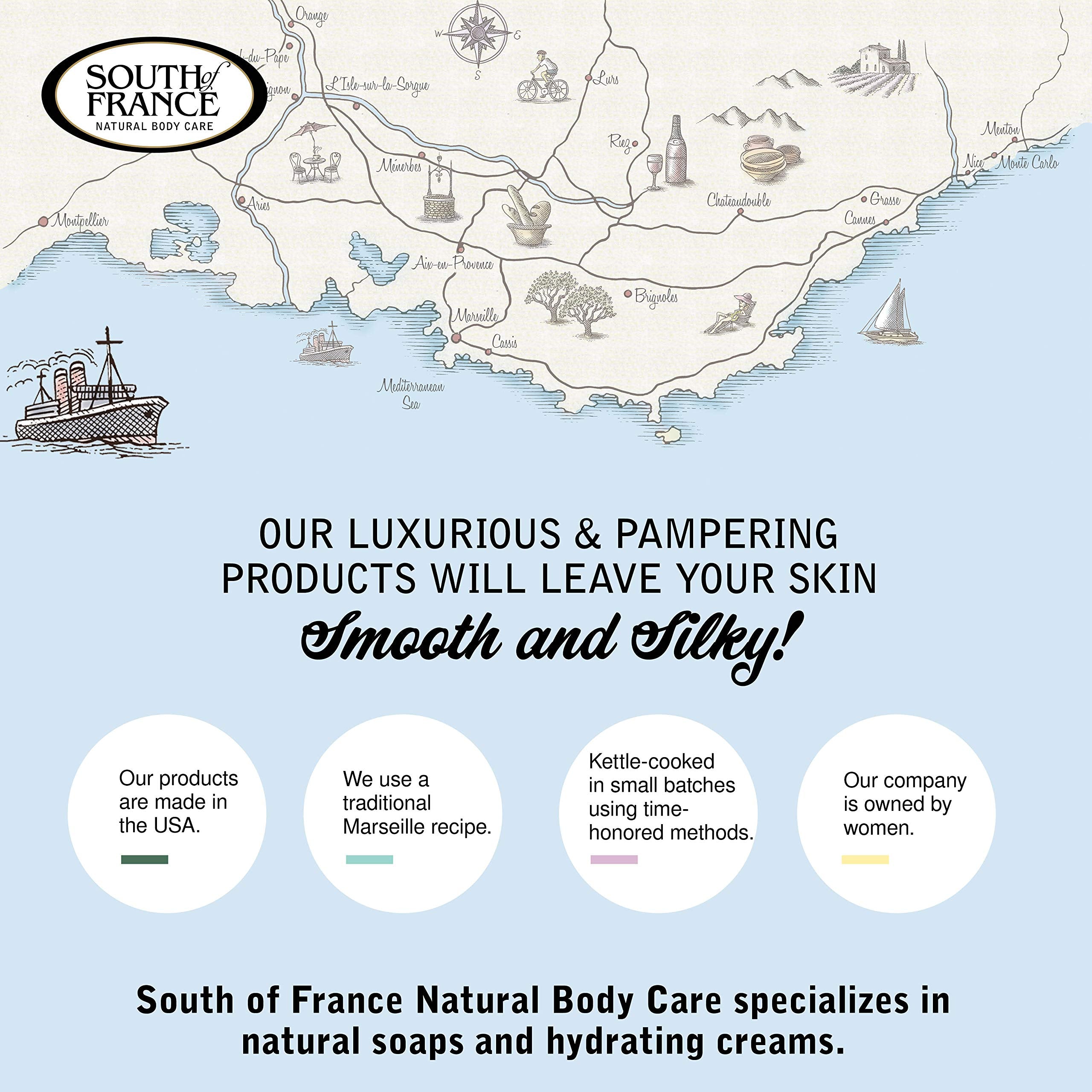 South Of France Triple Milled Large 6oz Bar Soap — Variety Pack 1 (8 Bars)