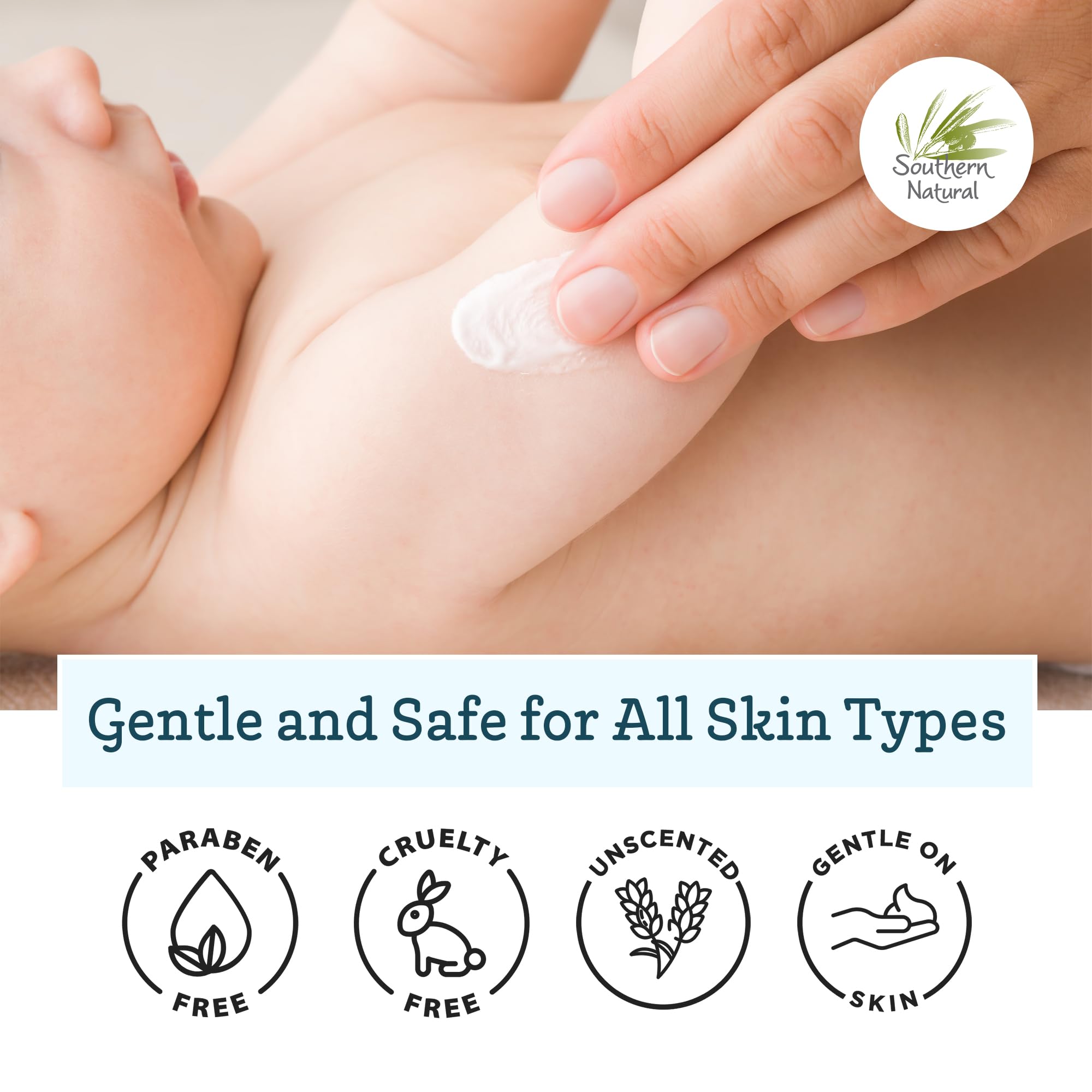 Southern Natural Goat Milk Lotion – Unscented 12oz for Dry & Sensitive Skin